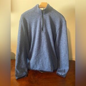 PGA Tour Men's Heathered Blue Half Zip-Up Sweater